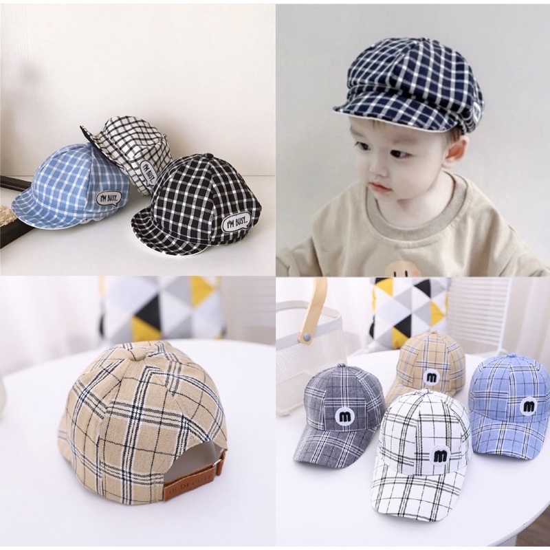 Topi Baret Baseball Anak Laki Laki Perempuan Unisex Balita Import M Kotak Im Busy / Kids Boy Girl Hat