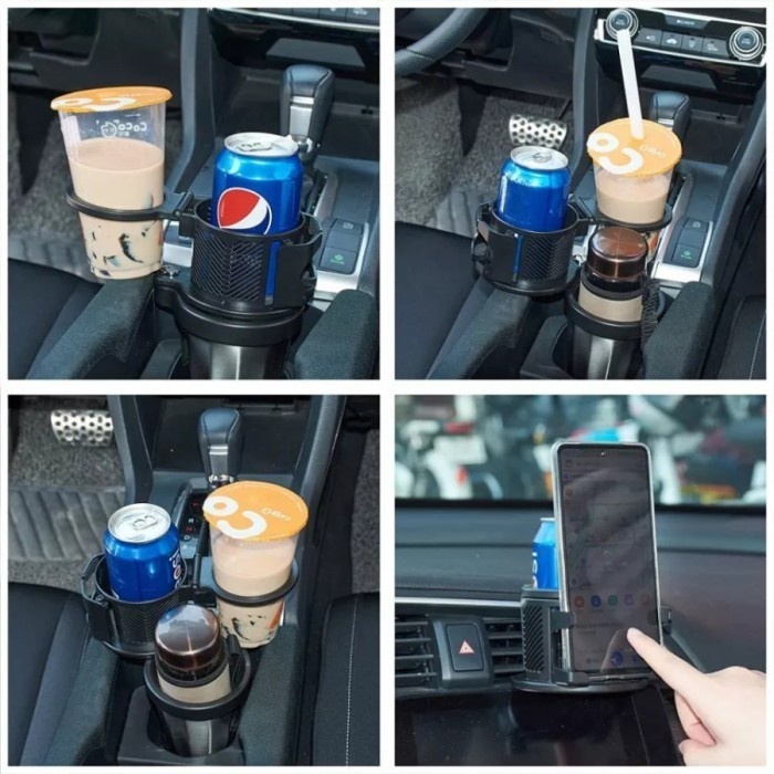 Cardin Phone &amp; Cup Holder 3 in 1 / Holder Multifungsi Mobil