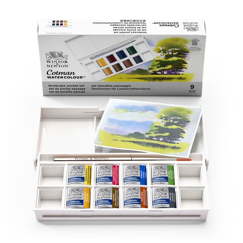 

Cat Air Cotman Watercolor Landscape Pocket Set 9 Winsor & Newton