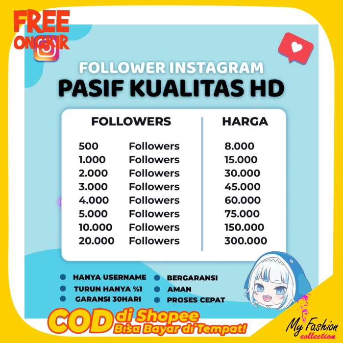 My-Outlet / Promo Termurah Upfoll Inst4Gr4M Berkualitas Dan Aman Original Bergaransi Proses Cepat