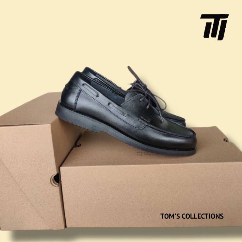 TOM'S - Sepatu Kulit Asli Pria Slip On Loavers - PJTI