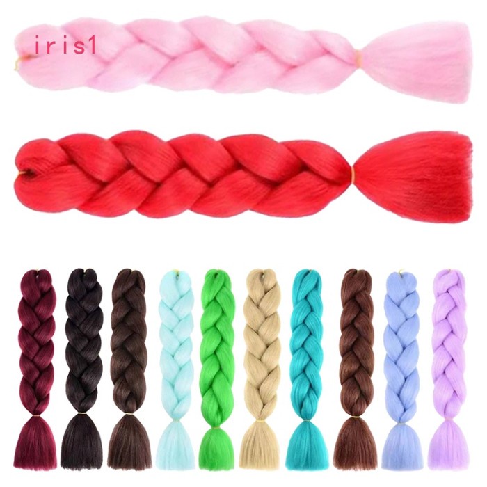 Extension Rw189 Rambut Palsu Model Kepang Warna Gradasi Pink Gaya Afrika Untuk P