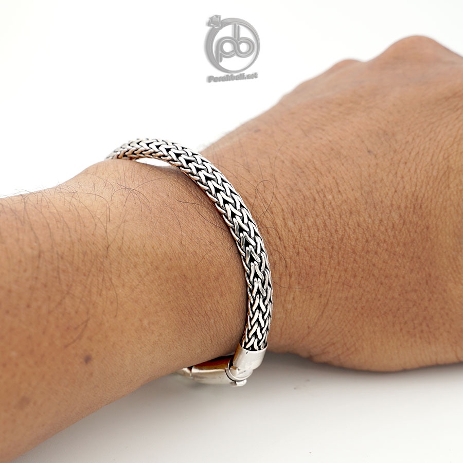 Gelang Rantai Pria Perak 925 Asli Tulang Naga Drago