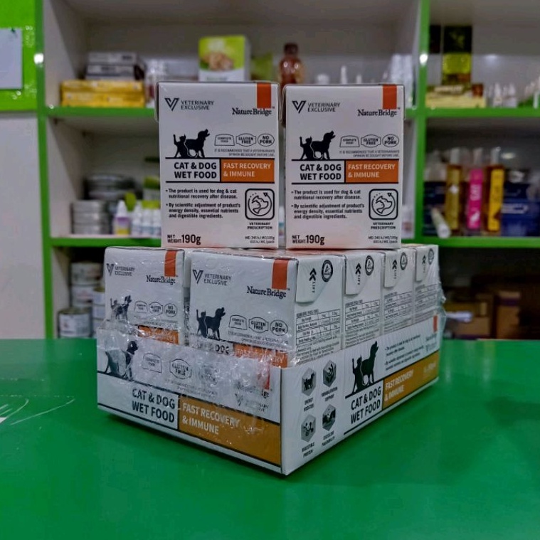 Nature Bridge Vet Recovery Fast &amp; Immune Cat &amp; Dog Wetfood 190gr - makanan basah kucing &amp; anjing