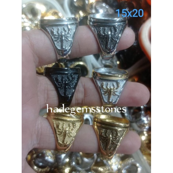 ring emban titanium super kualitas dim 15x20