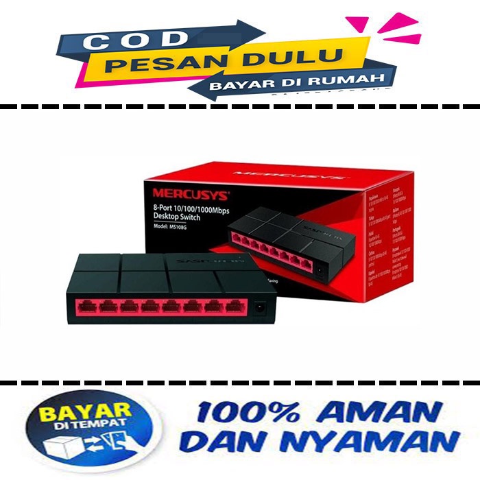 MERCUSYS MS108G SWITCH HUB 8-PORT GIGABIT