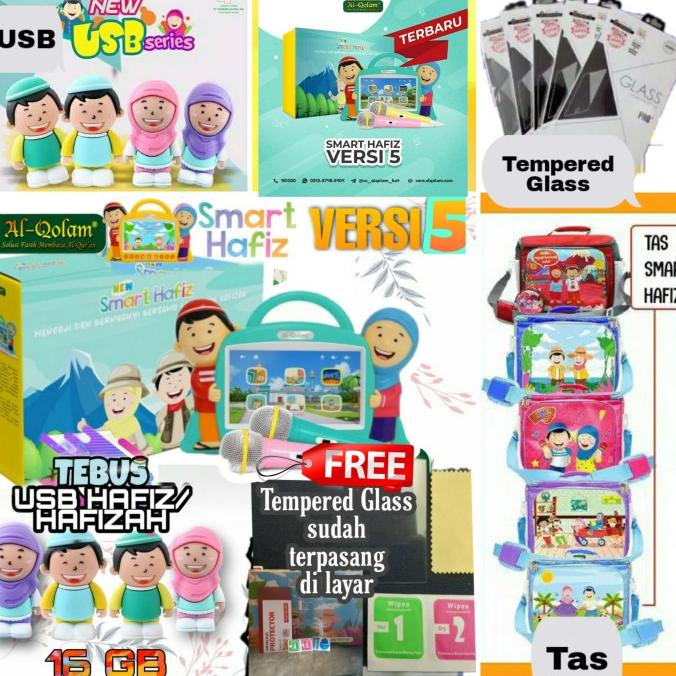 Paket lengkap Smart hafiz New Versi 5, USB, Tas dan Tempered Glass