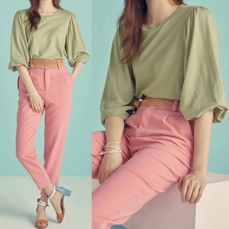 Lapiaf puff sleeve top