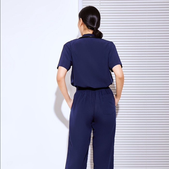 Baju Jaga MSS - NAVY Scrubs on Call Flowy Lengan Pendek