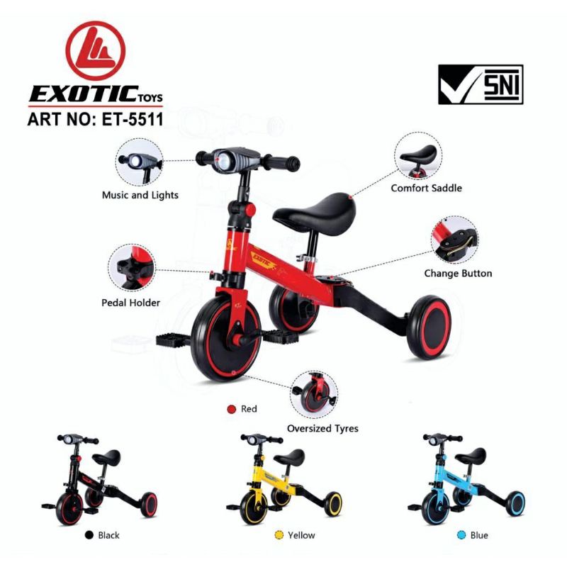 Exotic Balance Bike ET5511 / Sepeda Anak