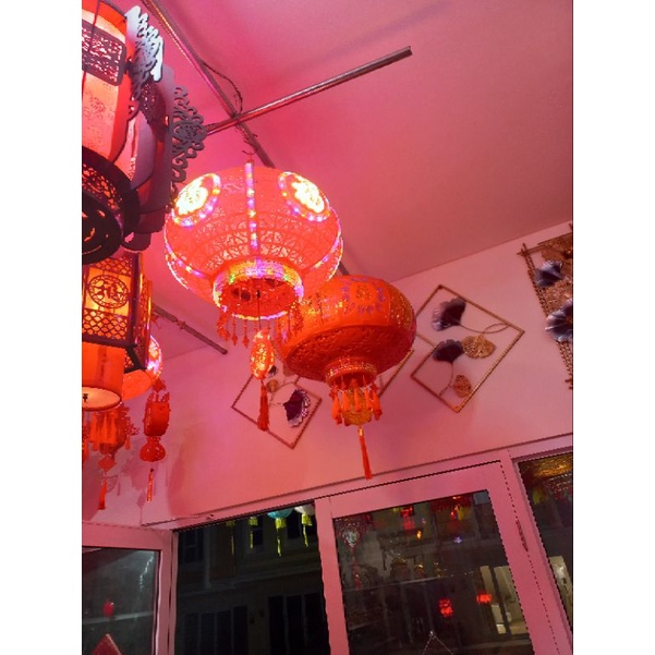 Lampion Putar LED Fu Hoki / Lampu Lampion Hoki LED Putar / Tenlung Imlek LED / Lentera CNY LED