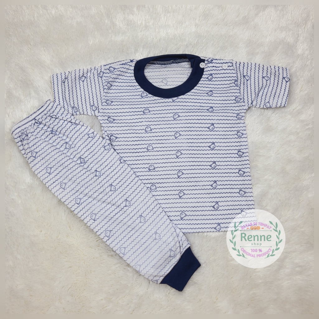 (RENNESHOP) - COD - SETELAN BAJU BAYI 3-18 BULAN / PIYAMA ANAK / SETELAN KAOS ANAK (BEAR CUTE)