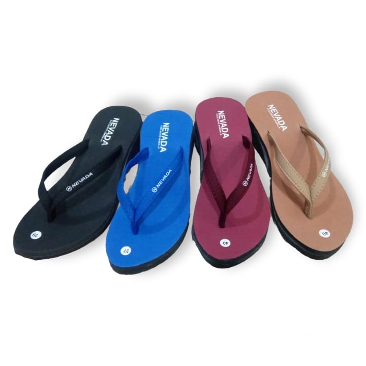 Nevada Sendal Wanita Wedges Terbaru Jepit Spon 3cm