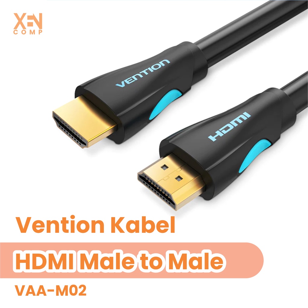 Vention Kabel HDMI V2.0b VAA-M02 Ultra HD untuk Komputer TV dan Proyektor Support 3D 18Gbps 60Hz M02 0.75m /1m / 1.5m / 2m / 3m / 5m