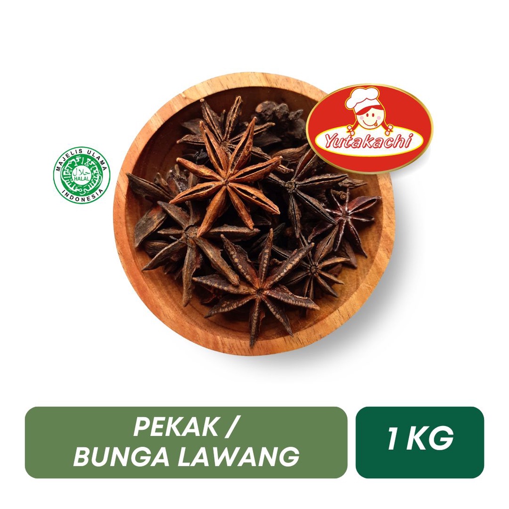 Pekak / Bunga Lawang 1Kg / Whole Star Anise / Bumbu Rempah / Pusat Bumbu