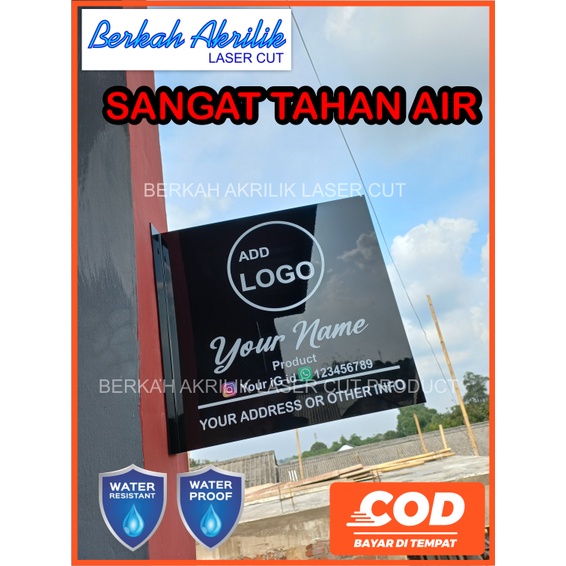 signage akrilik - custom desain sendiri - sign board akrilik - akrilik besar - sign put your brand here
