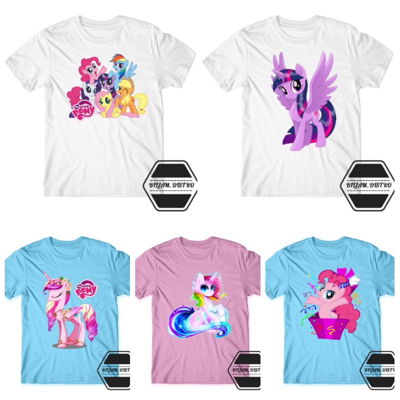 Kaos Unicorn Little Pony / Baju Couple Karakter My Little Pony Anak dan Dewasa