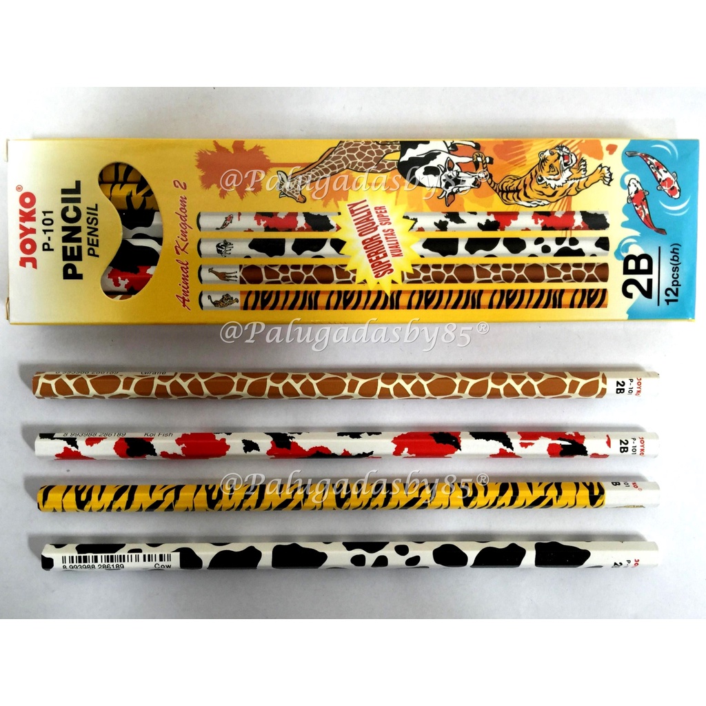 

Pensil JOYKO 2B P-101 Animal Kingdom 2 (1 Pak Isi 12 Pcs) / Pensil Joyko P-101 / Pensil Joyko P101 / Joyko Pencil P-101 / Joyko P 101