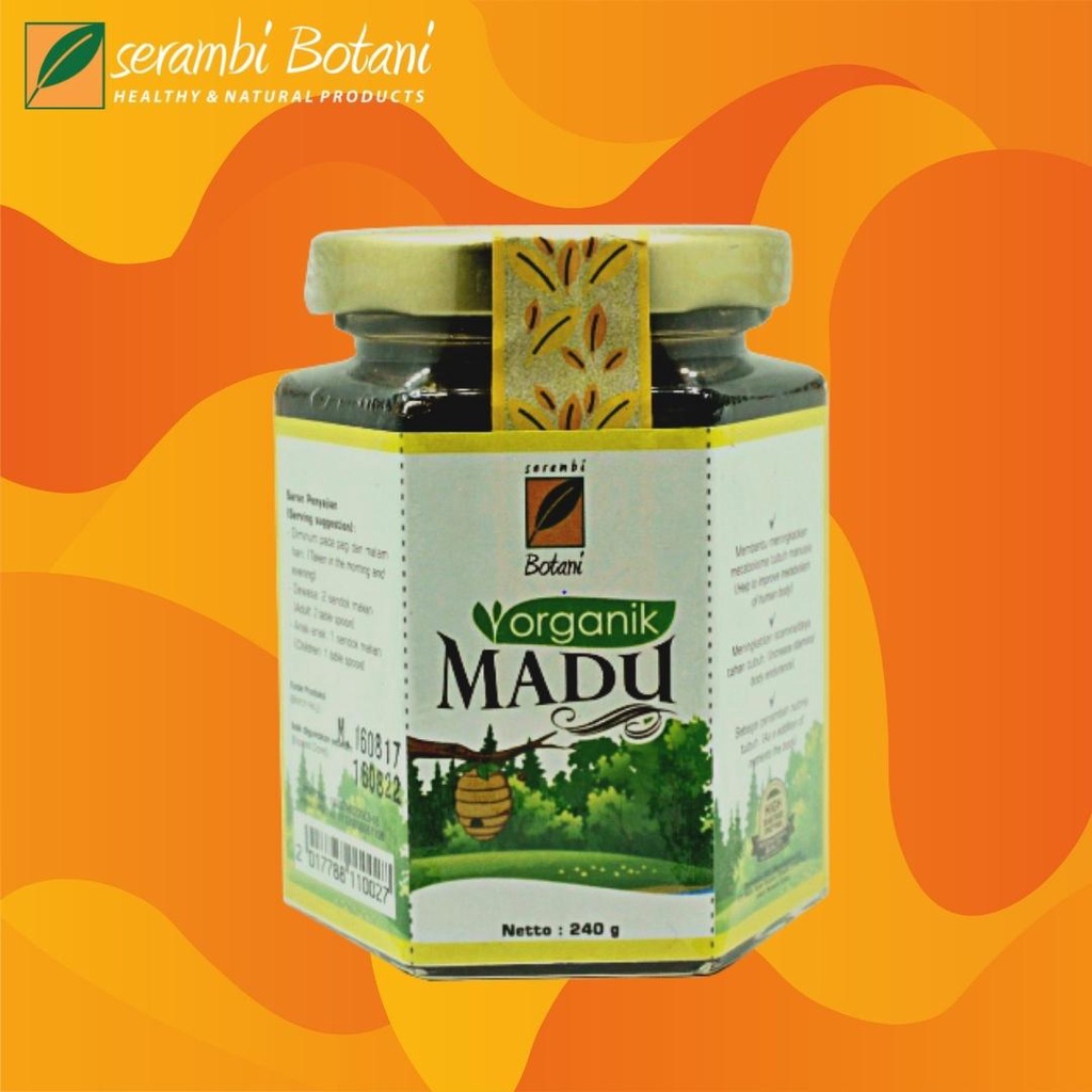 

Madu Murni Organik 240gr Standar Internasional Serambi Botani