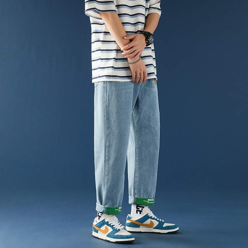 Celana Jeans Pria Celana Denim Celana Cowok Versi Korea Dari Kaki Yang Ramping K107A