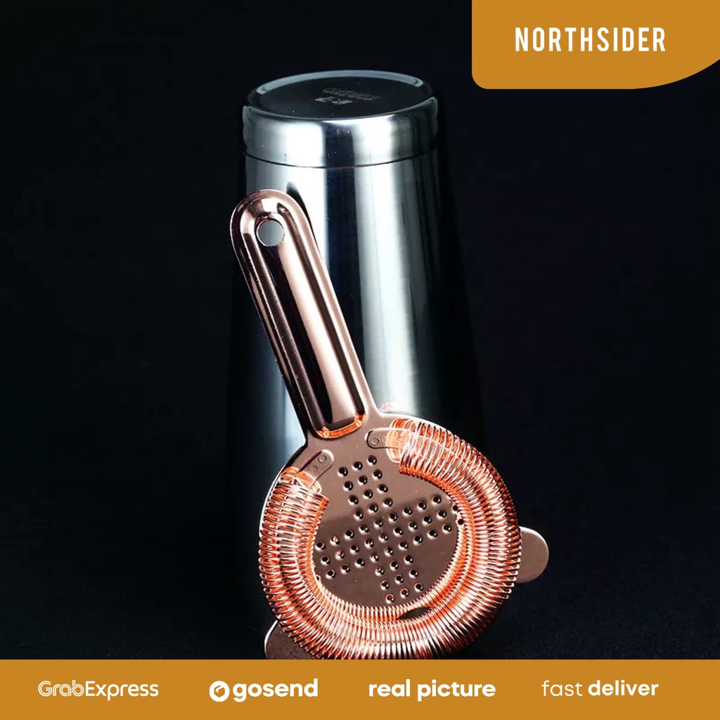 BAR STRAINER CROSS SARINGAN COCKTAIL SHAKER ICE SEPARATOR STAINLESS