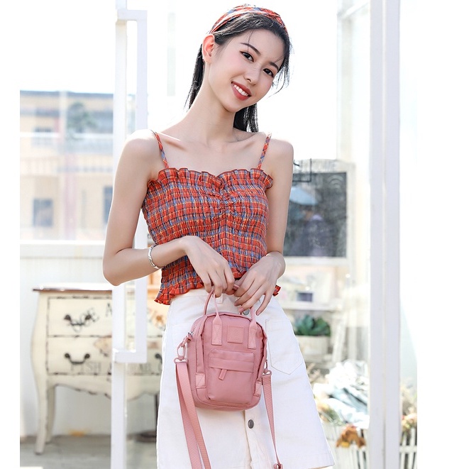 GUDIKA Bag 5159 - Tas Hp Mini Fashion Branded Ori Selempang bahu Cewek Kekinian Wanita Import Korea Original Terbaru Bahan Nilon Anti Air Waterproof