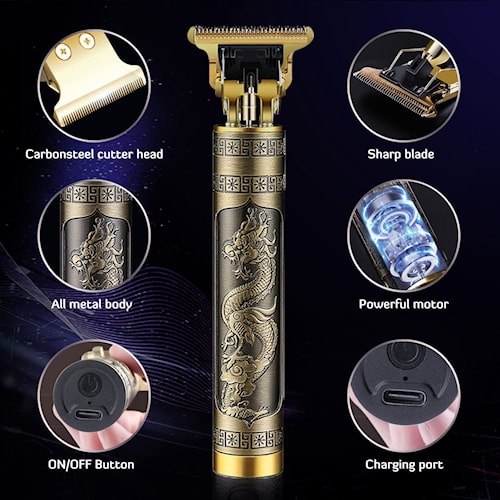 Alat Cukur Elektrik Dragon Hair Trimmer Electric Rechargeable Alatcukur Rambut Kumis Jenggot USB Portable L.S