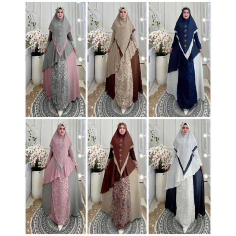 PROMO  Gamis syar'i house of kanio,gamis kondangan,gamis brukat premium