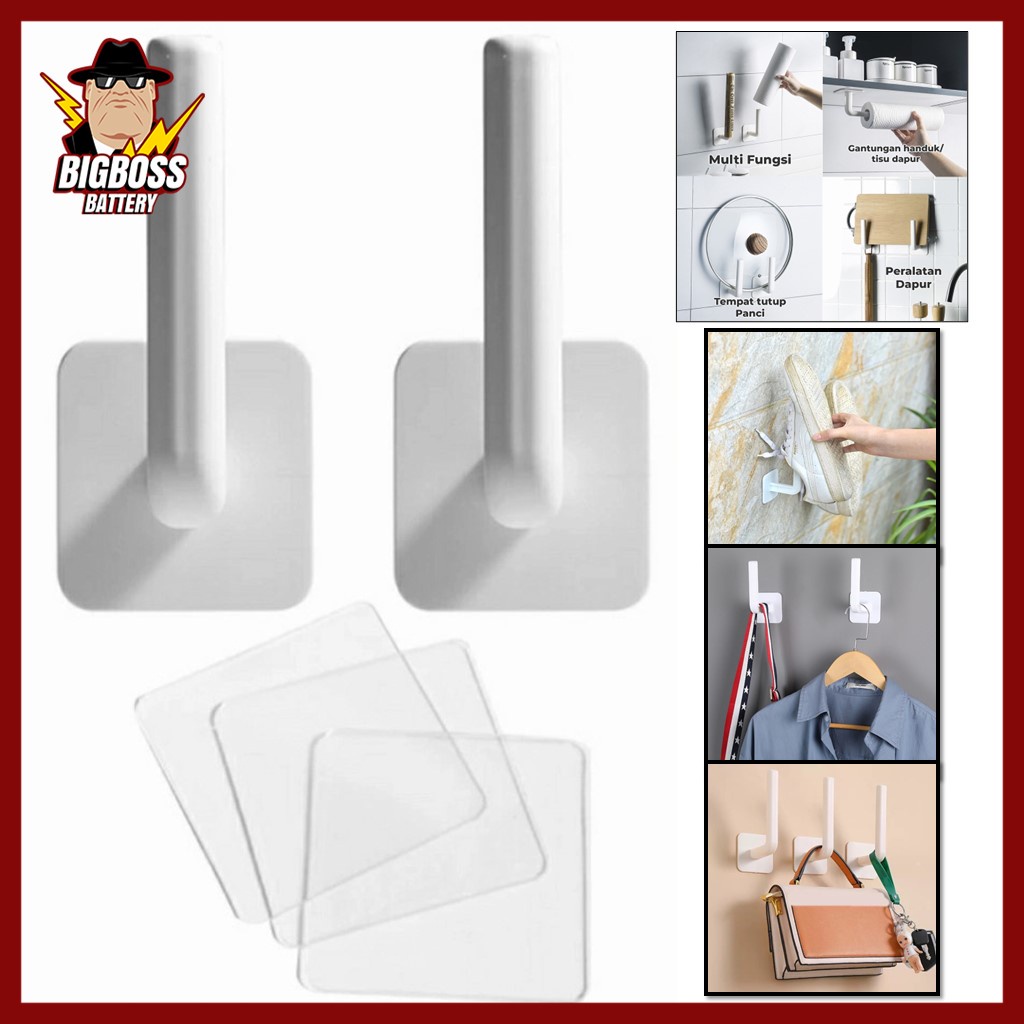 Holder Gantungan Tisu Roll Gulung Multifungsi tissue tempel cocok untuk dapur toilet