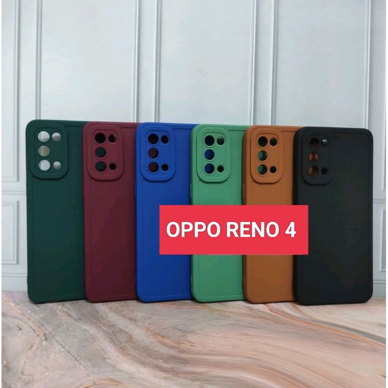Type Hp Oppo Reno 4 Soft case/slikon/kondom/case terbaru macaron pro camera/kamera