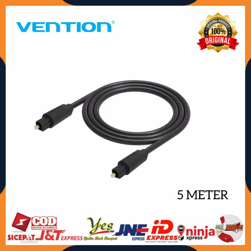 [COD] KABEL VENTION BAE 5 METER / KABEL TOSLINK DIGITAL AUDIO SPDIF OPTICAL DARI TV KE SPEAKER AKTIF / KABEL AUDIO OPTIC OPTIK TOSLINK 5M ORIGINAL