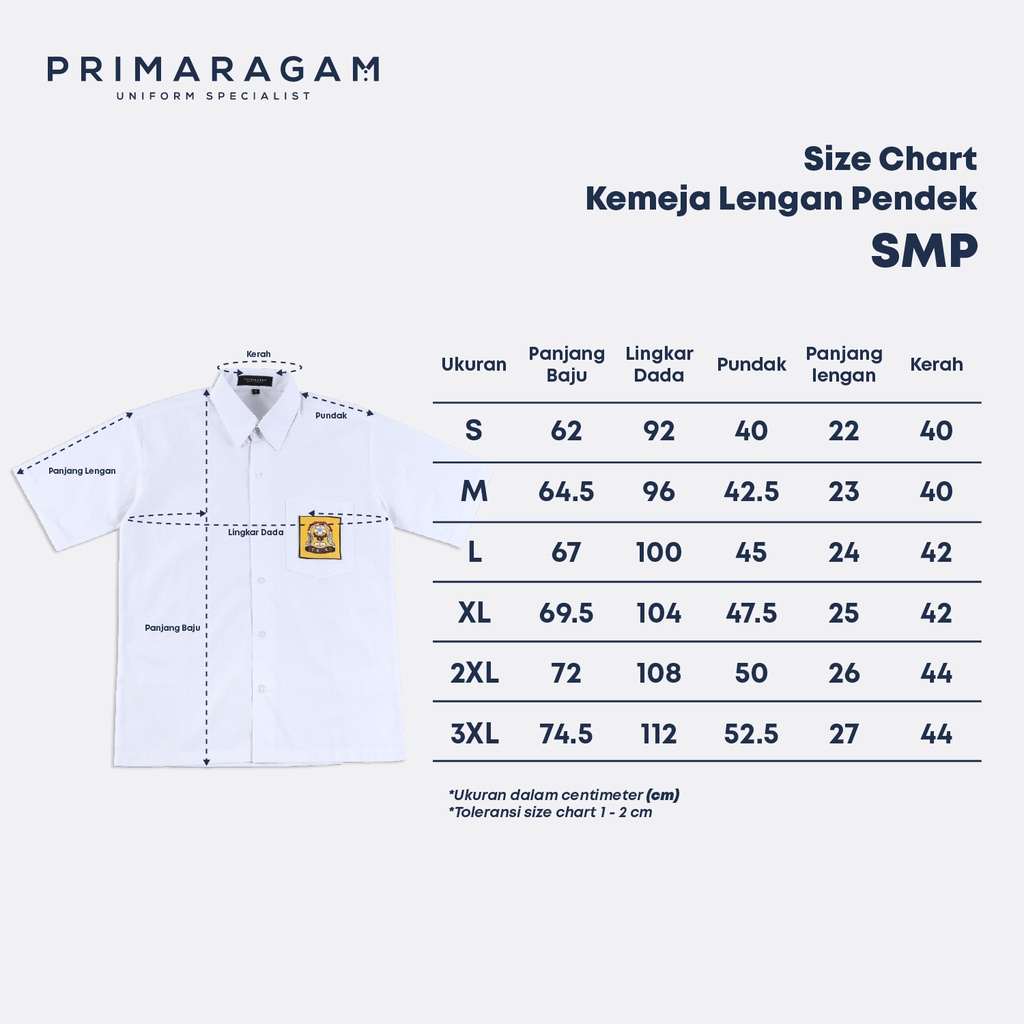 OBRAL BARANG CACAT Kemeja smp baju sekolah smp seragam smp baju seragam sekolah smp putih lengan pendek smp-001