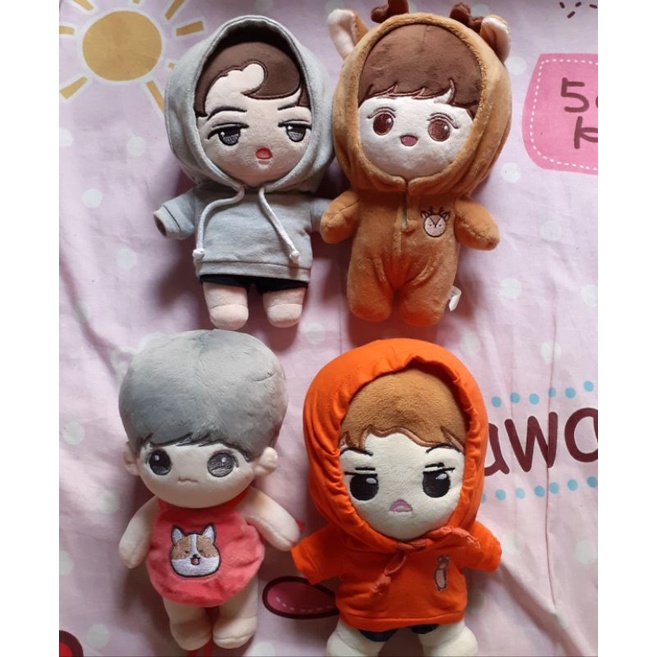 [READY STOCK] boneka doll kpop exo fanmerch set baju doll hoodie