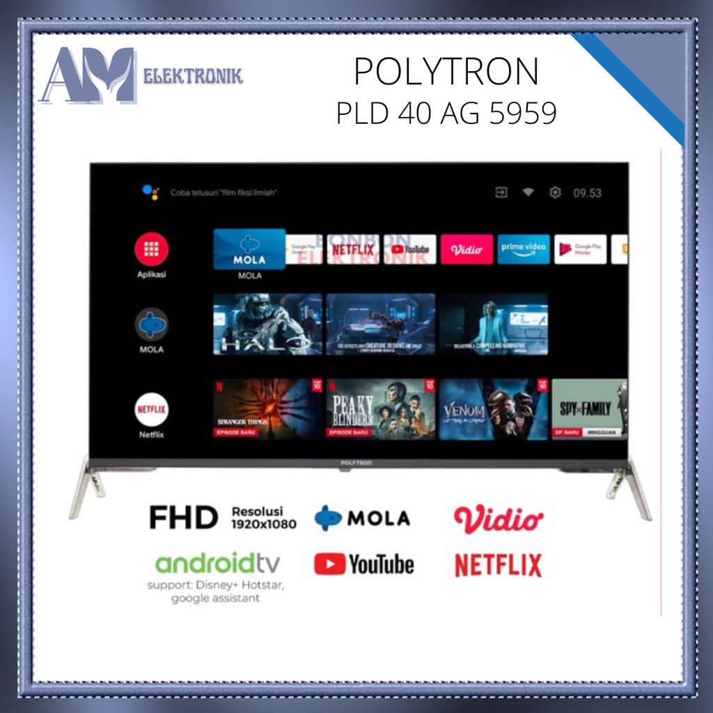 TV LED POLYTRON PLD 40 AG 5959 / 40 INCH ANDROID SMART TV