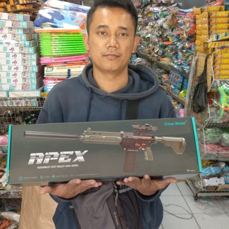 Mainan Tembakan Nerf Semi Auto Baterai - PistolanTembak Batre Anak Laki Cowok