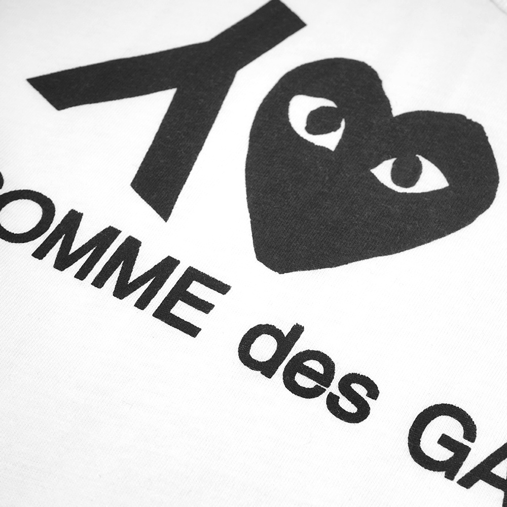 CDG Play Inverted Text T-Shirt White