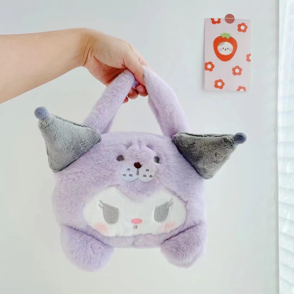 Tas Hand Bag Boneka Cartoon Kostum Anjing Laut Bahan Plush