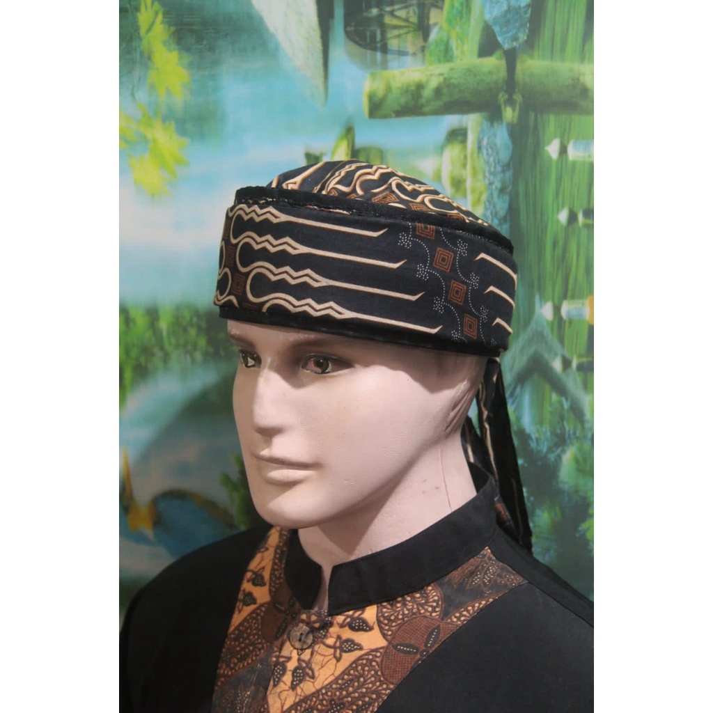 PECI KOPIAH BLANGKON IMAMAH BATIK KATUN UKURAN DEWASA DAN ANAK ANAK (MERAH)