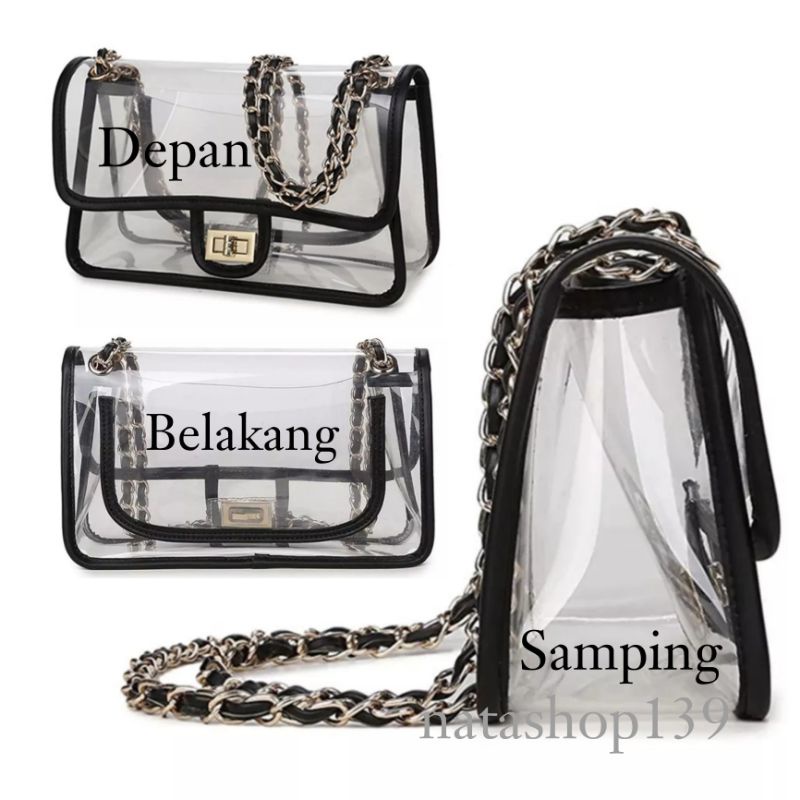 Hot Sale Tas Transparan PVC Tas Selempang Tas Bahu Tas Wanita Cantik Kekinian