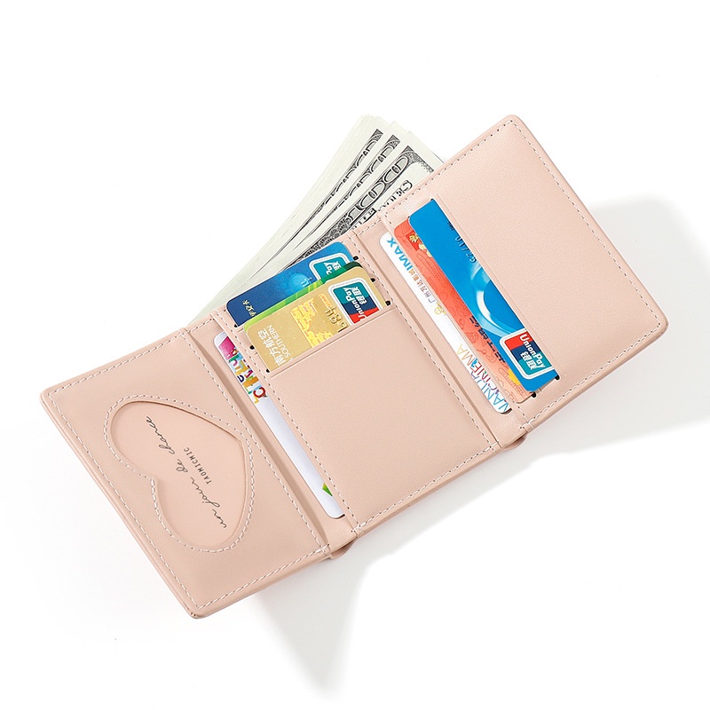 Dompet Lipat Wanita Import Bunga Dompet Mini Cewek Kartu Murah Fashion Korea Style Casual Cantik D75