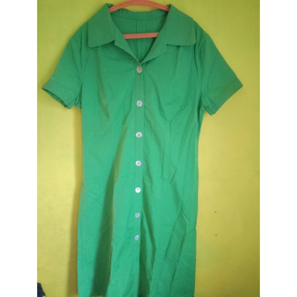 dress Korea hijau