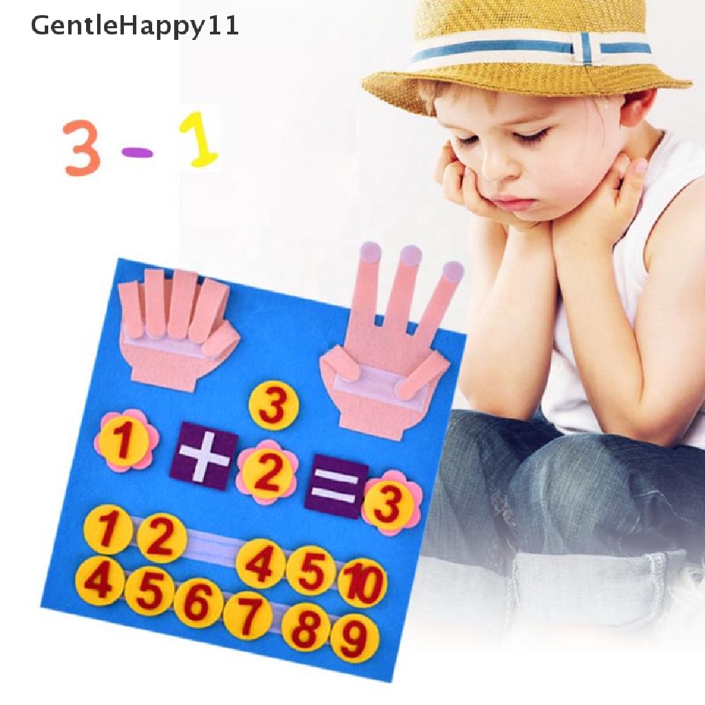 Gentlehappy Kid Montessori Mainan Felt Finger Angka Matematika Anak Coung Belajar Balita id