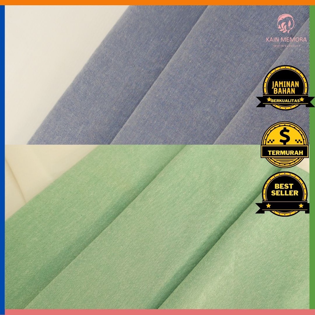 Kain Memora Kain Katun Denim Berbagai Warna Lebar 150 cm Murah Banget Good Quality Grade A