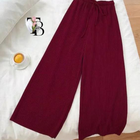 SS (COD) TIARA PANTS RAJUT TEBAL (DIJAMIN TEBAL) / CELANA KULOT WANITA RAJUT