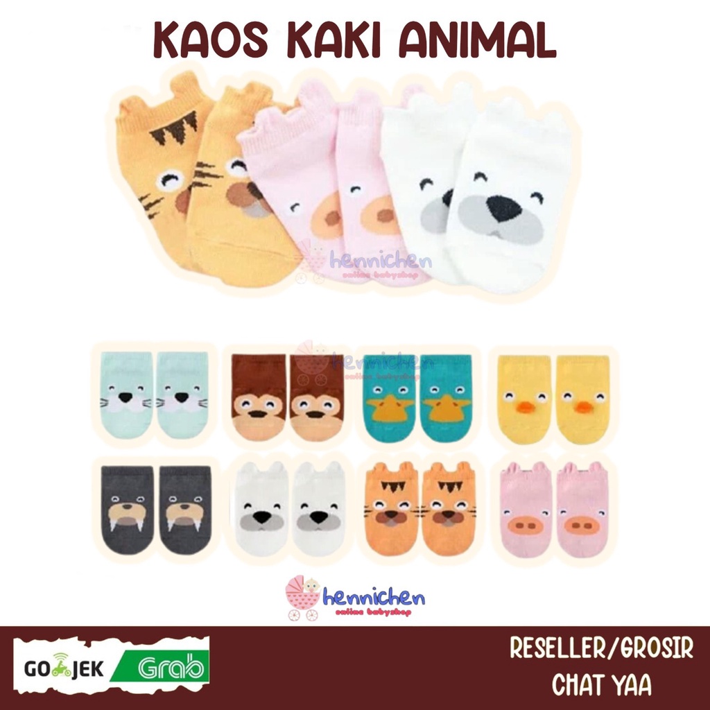 PREWALKER ANTI SLIP KARAKTER ANIMAL CUTE, Fashionable dan Nyaman di gunakan KAOS KAKI ANTI SLIP