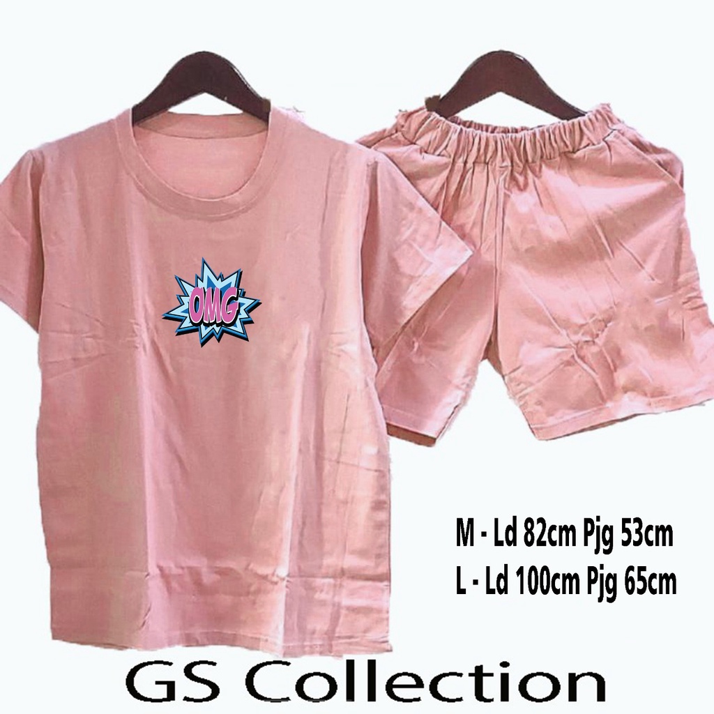 GSC - Setelan OMG new / Set wanita lucu / Set motif sablon digital DTF / Setelan Wanita ABG Terbaru