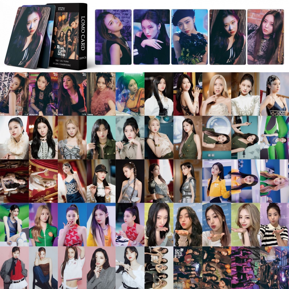 555pcs ITZY Blah Blah Album Blah Lomo Card Kpop Photocards Postcards Series In Stock New Arrival LY