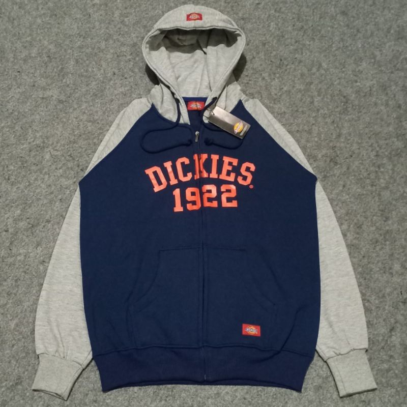 HOODIE ZIPPER DICKIES NAVY ABU FULL TAG LABEL HIGH QUALITY CASUAL HYPE FASHION PRIA