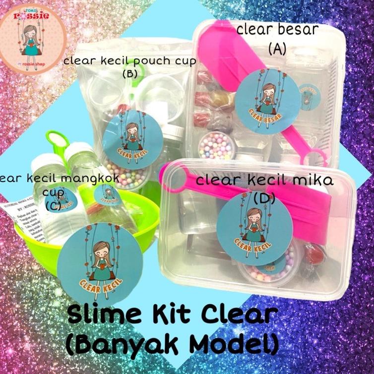 ➷ Slime Kit Clear Banyak Model by Rossie Shop/Bahan Slime Clear/Free Bonus ヘ