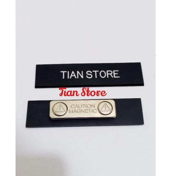 

(T-Z2Z-☎) Name tag/Nama dada gravo doft bahan acrilik magnet,peniti,paku murah